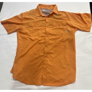 Columbia Shirt Mens XL Orange Vented Hiking Fishing Outdoors Casual
